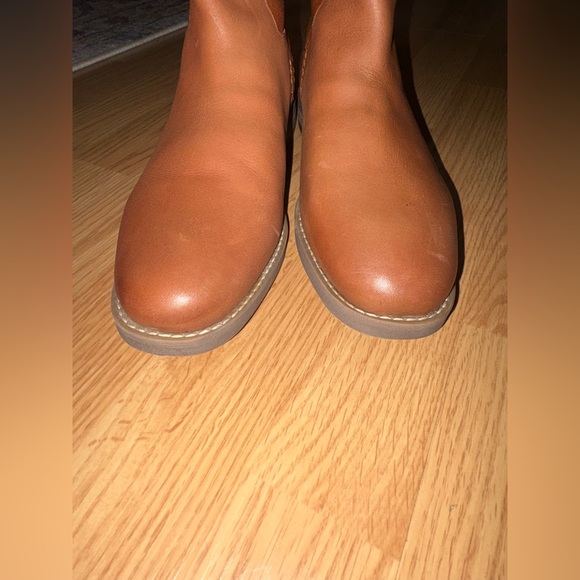 NEW GORGEOUS tall Franco Sarto women’s 10 Leather Riding Boots Camel color - Picture 4 of 11